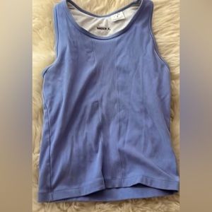 Blue tank with built in sports bra